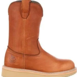 Georgia Men's Wedge Steel Toe Wellington Wedge Work Boot - Brown - G5353