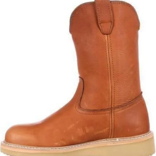 Georgia Men's Wedge Steel Toe Wellington Wedge Work Boot - Brown - G5353
