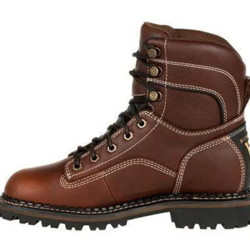 Georgia Women's AMP LT Logger WP Low Heel Work Boot - Brown - GB00427