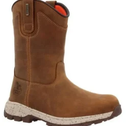 Georgia Women's Eagle Trail 10" Soft Toe WP Pull On Work Boot -Brown- GB00645
