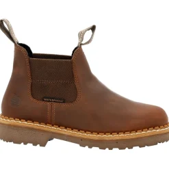Georgia Women's Giant Revamp 5" WP Pull-On Chelsea Boot Brown- GB00432