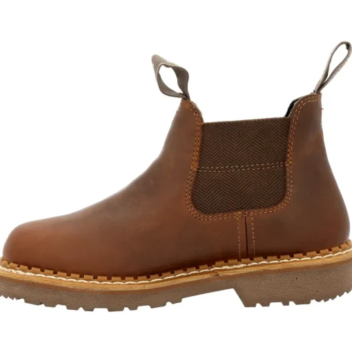 Georgia Women's Giant Revamp 5" WP Pull-On Chelsea Boot Brown- GB00432