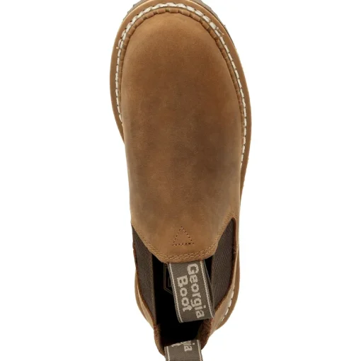 Georgia Women's Giant Revamp 3" Pull-On Ramp Romeo Work Shoe- Brown- GB00431