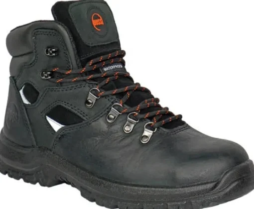 Hoss Men's Adam 6" Steel Toe Waterproof Slip Resistant Work Boot - Black 60122