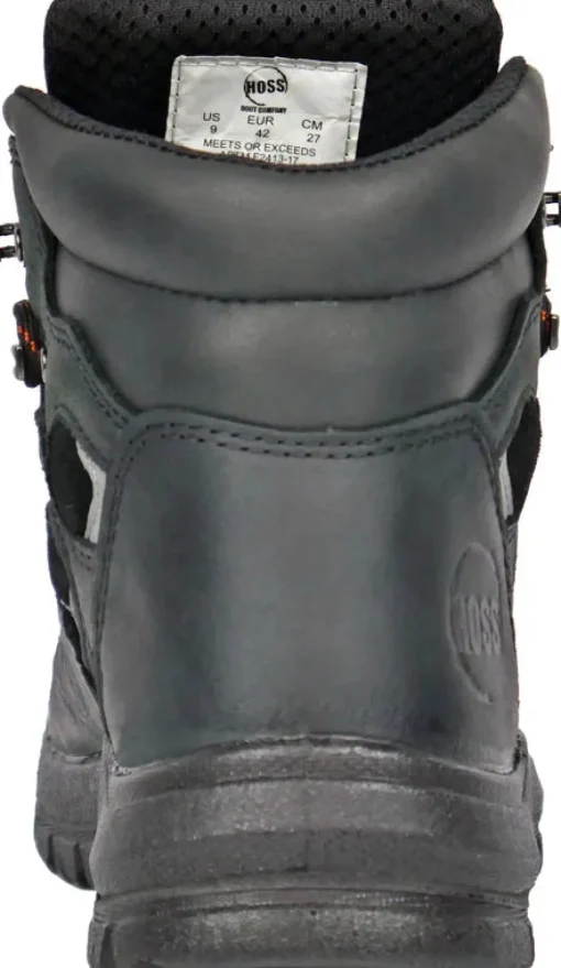Hoss Men's Adam 6" Steel Toe Waterproof Slip Resistant Work Boot - Black 60122