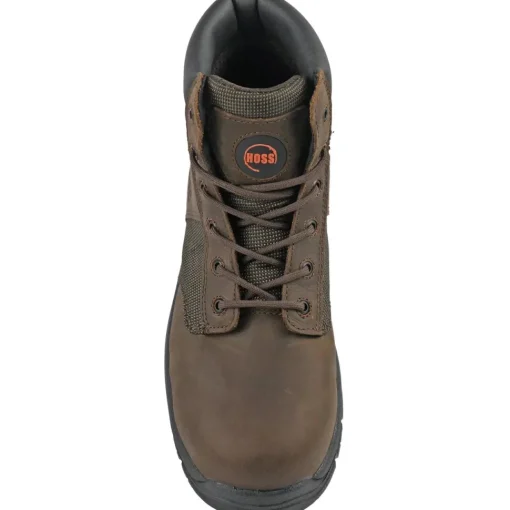 Hoss Men's Carter Steel Toe Slip Resistant Work Boot - Brown 60542