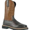 Hoss Men's Landon 11" Soft Toe Western Work Boot - Brown 92046
