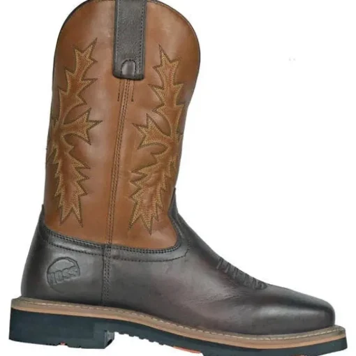 Hoss Men's Landon 11" Soft Toe Western Work Boot - Brown 92046