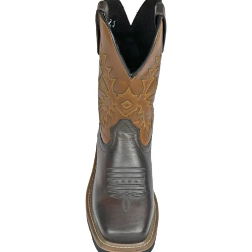 Hoss Men's Landon 11" Soft Toe Western Work Boot - Brown 92046