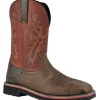 Hoss Men's Landon Cognac 11" Steel Toe Western Work Boot - Brown 92045