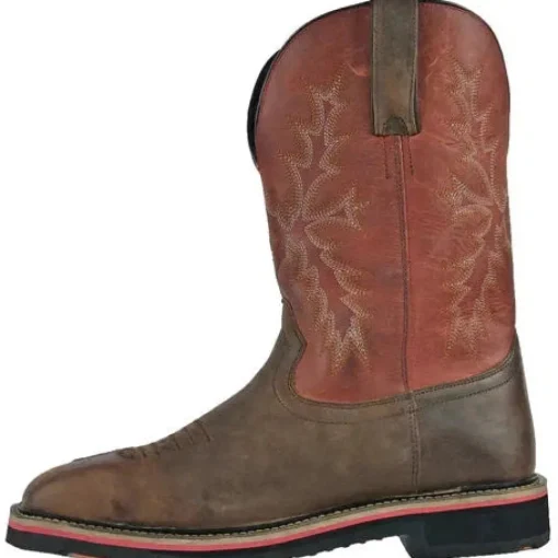Hoss Men's Landon Cognac 11" Steel Toe Western Work Boot - Brown 92045