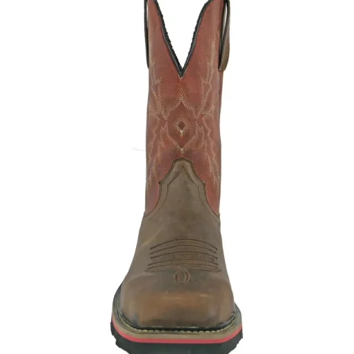 Hoss Men's Landon Cognac 11" Steel Toe Western Work Boot - Brown 92045