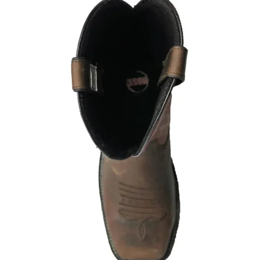 Hoss Men's Landon Cognac 11" Steel Toe Western Work Boot - Brown 92045