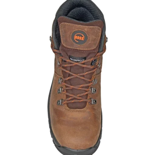 Hoss Men's Lorne 6" Steel Toe Waterproof Slip Resistant Work Boot - Brown 60421