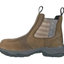 Hoss Men's Old Glory Composite Toe Slip Resistant Shoe - Brown 50411