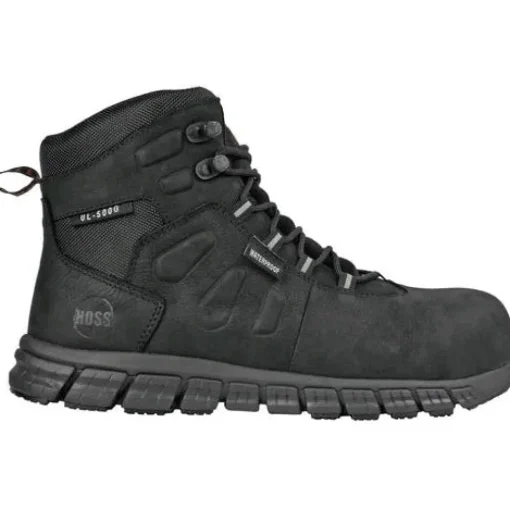 Hoss Men's Tikaboo UL Composite Toe Waterproof Slip Resist Work Boot - Black 60177