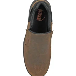 Hoss Men's Worker Composite Toe Slip Resistant Slip On Work Shoe - Brown 30402