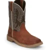 Justin Men's Bolt 11" Nano Comp Toe Western Work Boot -Brown- SE4111