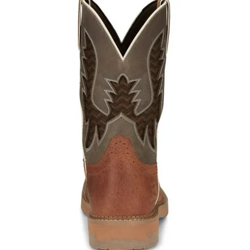 Justin Men's Bolt 11" Nano Comp Toe Western Work Boot -Brown- SE4111