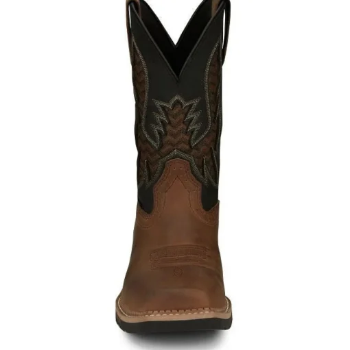 Justin Men's Bolt 11" Nano CT Western Work Boot -Brown- SE4113