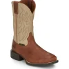 Justin Men's Canter 11" Steel Toe Slip Resist Western Work Boot -Brown- SE4511