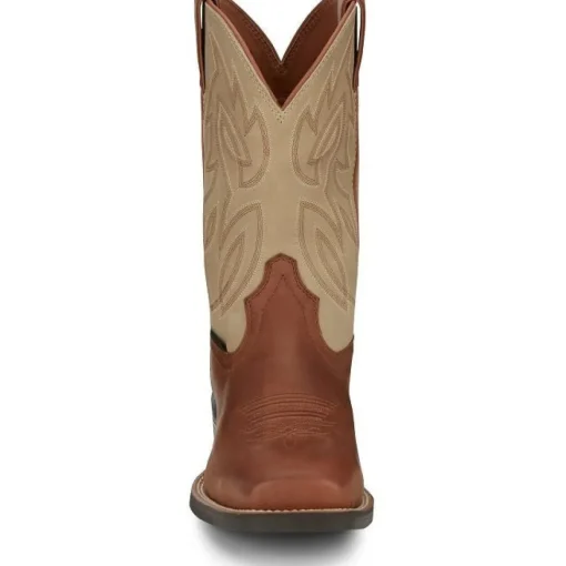 Justin Men's Canter 11" Steel Toe Slip Resist Western Work Boot -Brown- SE4511