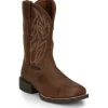 Justin Men's Canter Steel Toe Slip Resist Western Work Boot -Brown- SE4510
