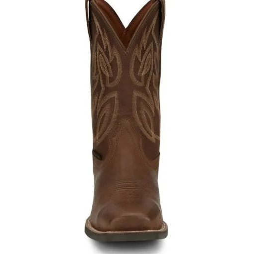 Justin Men's Canter Steel Toe Slip Resist Western Work Boot -Brown- SE4510