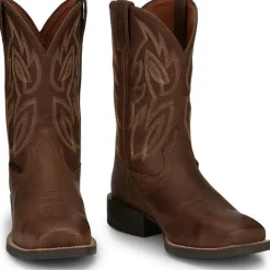 Justin Men's Canter Steel Toe Slip Resist Western Work Boot -Brown- SE4510