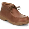 Justin Men's Cappie 4" Alloy Toe Work Shoe -Brown- SE242