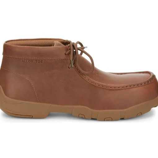 Justin Men's Cappie 4" Alloy Toe Work Shoe -Brown- SE242