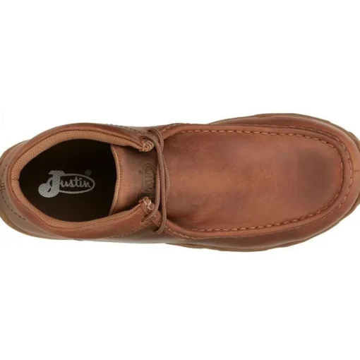 Justin Men's Cappie 4" Alloy Toe Work Shoe -Brown- SE242
