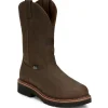 Justin Men's Carbide 11" Western Work Boot -Brown- OW4440