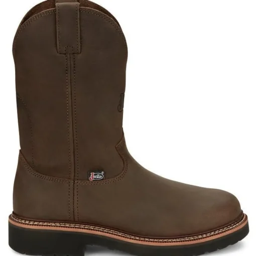 Justin Men's Carbide 11" Western Work Boot -Brown- OW4440