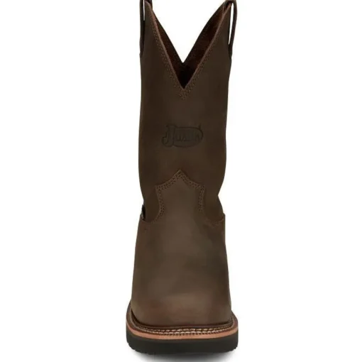 Justin Men's Carbide 11" Western Work Boot -Brown- OW4440