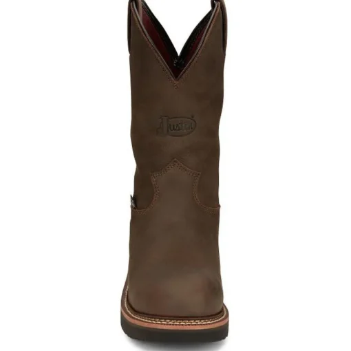 Justin Men's Carbide 11" WP Steel Toe Western Work Boot -Brown- OW4458