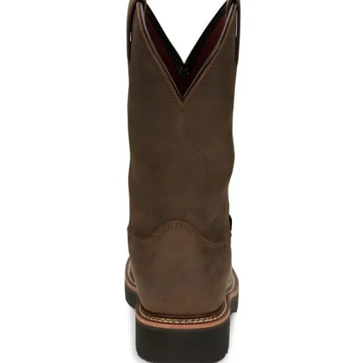 Justin Men's Carbide 11" WP Steel Toe Western Work Boot -Brown- OW4458