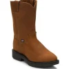Justin Men's Conductor 10" USA Western Work Boot -Brown- 4760