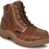 Justin Men's Corbett 5" Alloy Toe WP Western Work Boot -Brown- SE253