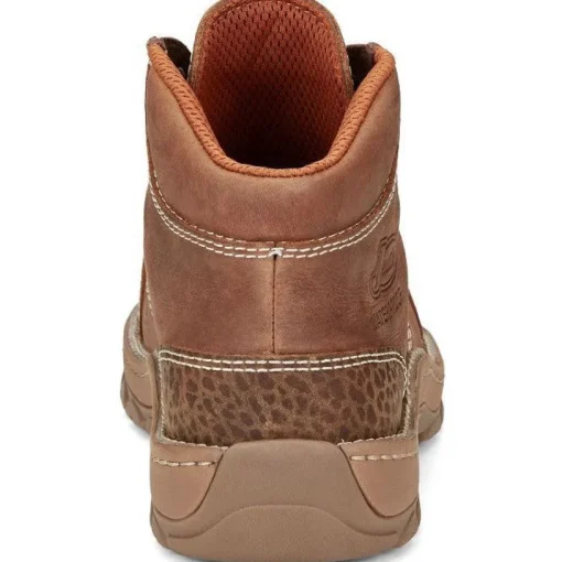 Justin Men's Corbett 5" Alloy Toe WP Western Work Boot -Brown- SE253
