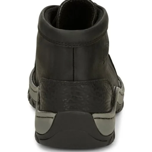 Justin Men's Crafton 4" Alloy Moc Toe Western Work Boot -Black- SE250