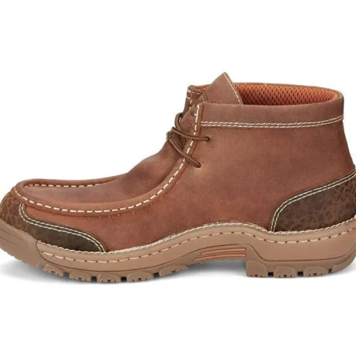 Justin Men's Crafton 4" Moc Toe WP Work Shoe -Brown- SE251