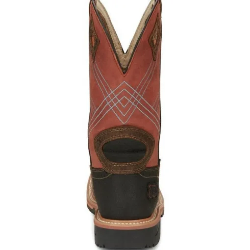 Justin Men's Dalhart 12" Waterproof Western Work Boot -Brown- SE4216