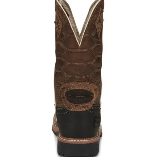 Justin Men's Derrickman 12" CT Waterproof Western Work Boot -Tan- SE4839