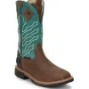 Justin Men's Derrickman 11" WP Steel Toe Western Work Boot -Brown- SE4972