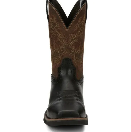 Justin Men's Driller 11" CT Wesetrn Work Boot -Black- SE4818