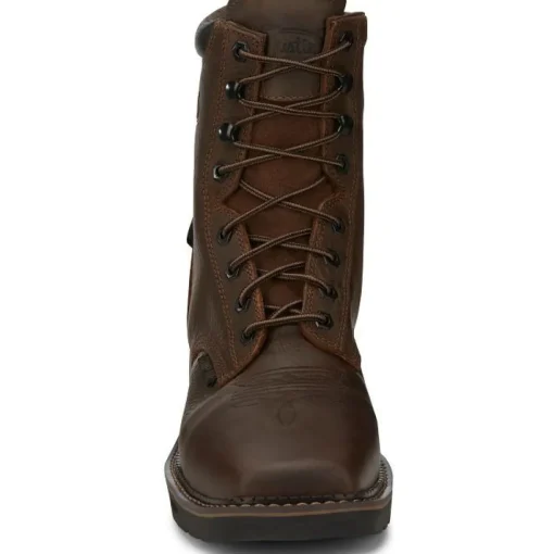 Justin Men's Driller 8" CT Waterproof Western Work Boot -Brown- SE462