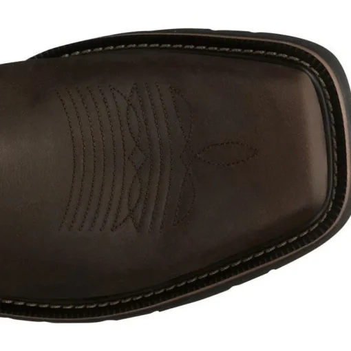 Justin Men's Driller 11" Square Toe Western Work Boot -Brown- SE4683