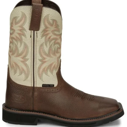 Justin Men's Driller 11" Steel Toe Western Work Boot -Copper- SE4684