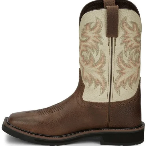 Justin Men's Driller 11" Steel Toe Western Work Boot -Copper- SE4684